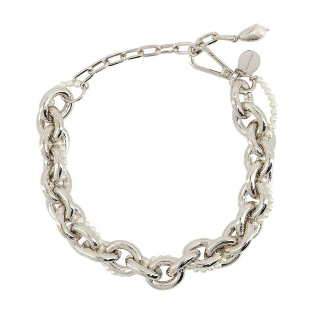 SIMONE ROCHA Chunky Chain and Pearl Necklace Women METALLIC Necklaces